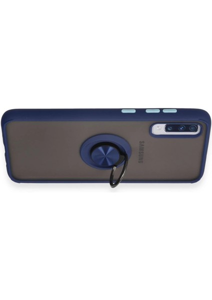 Samsung Galaxy A70 Kılıf Montreal Yüzüklü Silikon Kapak - Lacivert fırsatları