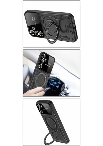 Samsung Galaxy S24 Fe Kılıf Joy Lens Standlı Kapak - Kırmızı fiyatları