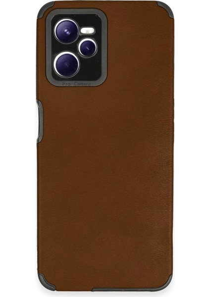 Realme C35 Kılıf Loop Deri Silikon - Kahverengi