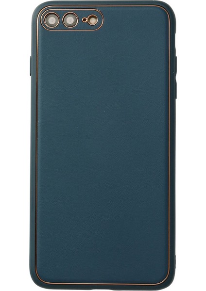 Iphone 7 Plus Kılıf Coco Deri Silikon Kapak - Mavi