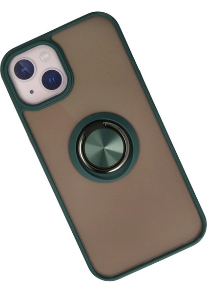 Iphone 13 Kılıf Montreal Yüzüklü Silikon Kapak - Yeşil fiyatları