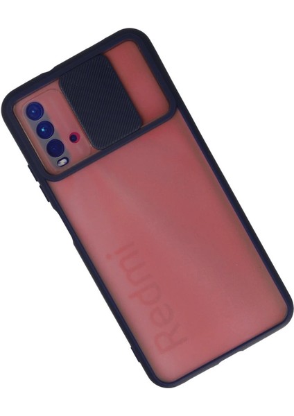 Xiaomi Redmi 9t Kılıf Palm Buzlu Kamera Sürgülü Silikon - Lacivert fiyatları