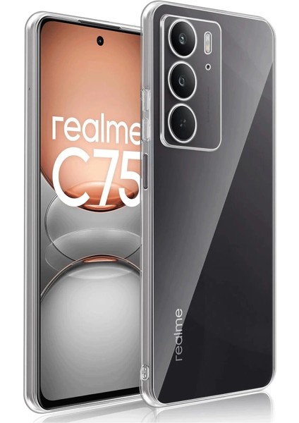 Realme C75 Kılıf Lüx Şeffaf Silikon