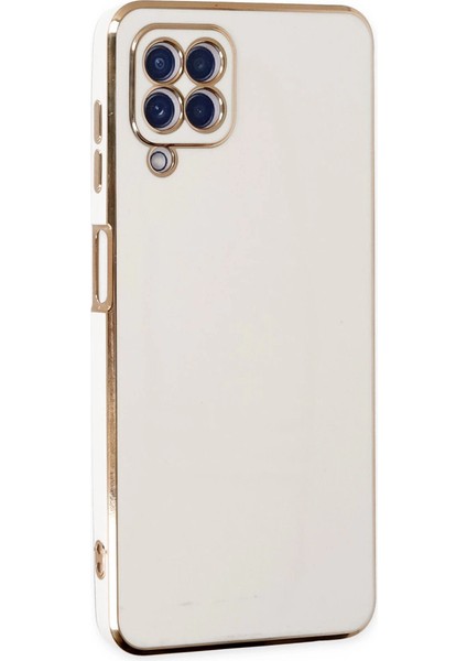 Samsung Galaxy A12 Kılıf Volet Silikon - Beyaz