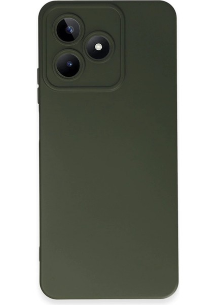 Realme C53 Kılıf Nano Içi Kadife Silikon - Koyu Yeşil
