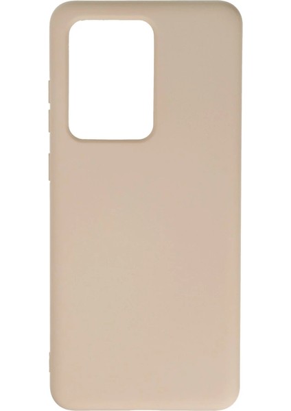 Samsung Galaxy S20 Ultra Kılıf Nano Içi Kadife Silikon - Pudra