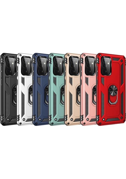 Samsung Galaxy A72 Kılıf Sofya Yüzüklü Silikon Kapak - Rose fırsatları