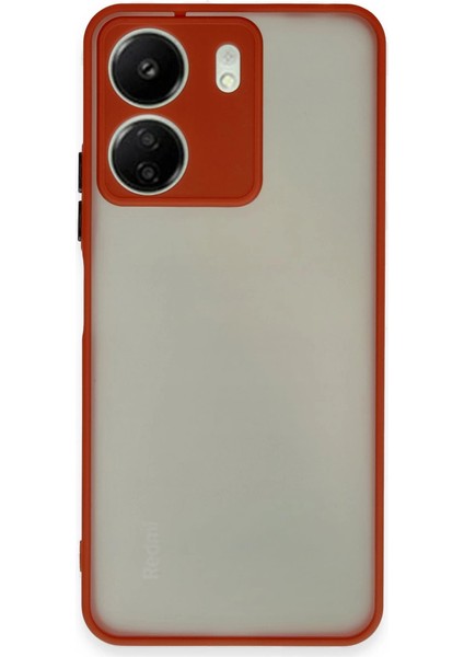 Xiaomi Redmi 13C Kılıf Montreal Silikon Kapak - Kırmızı