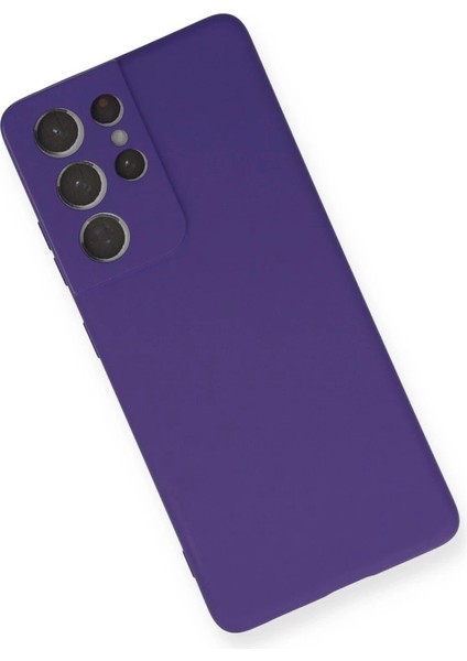 Samsung Galaxy S21 Ultra Kılıf Nano Içi Kadife Silikon - Mor modelleri