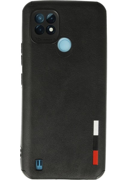 Realme C21 Kılıf Loop Deri Silikon - Siyah