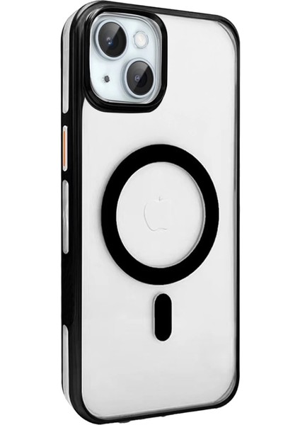 Joko Iphone 15 Gleam Pc Sert Magsafe Kılıf - Şeffaf-Siyah