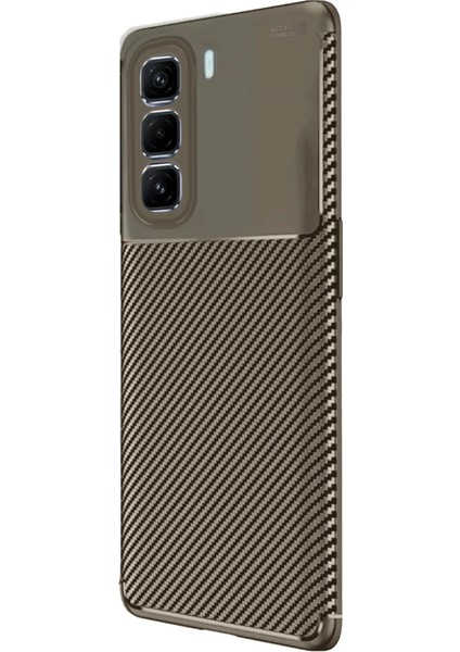 Infinix Hot 50 Pro Plus 4g Auto Focus Karbon Kapak - Kahverengi fiyatları