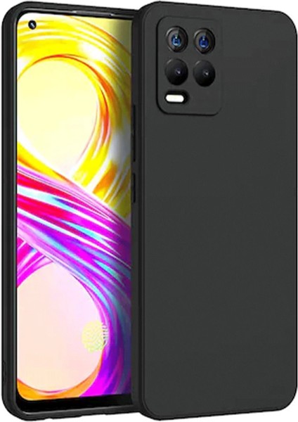 Realme 8 Kılıf First Silikon - Siyah