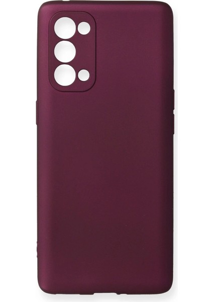 Oppo Reno 5 Pro Kılıf First Silikon - Mürdüm