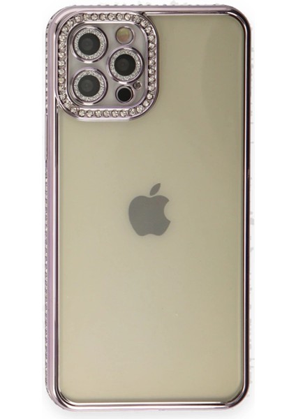 Iphone 12 Pro Kılıf Joke Taşlı Silikon - Mor modelleri