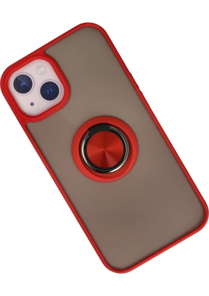 Iphone 13 Kılıf Montreal Yüzüklü Silikon Kapak - Kırmızı fiyatları