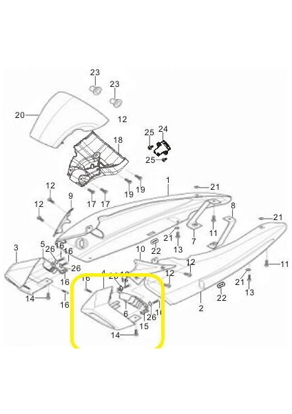 GV650 Ön Havalandırma Kapağı Sol fiyatları