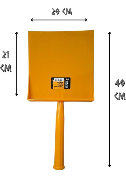 Profesyonel Serpme Küreği Plastik Sarı - 20X40 Cm. - 1 Adet fiyatları