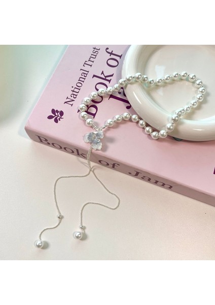 Iris Çiçekli Inci Kolye (Yurt Dışından)