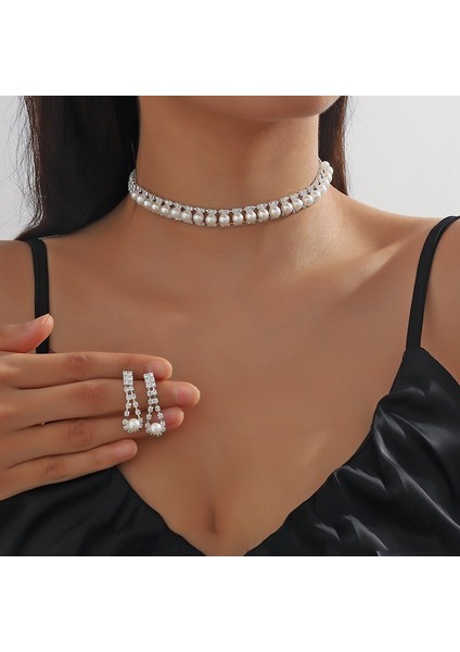 Inci Yapay Elmas Çiçek Kolye (Yurt Dışından)