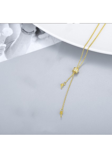 Çift Boncuk Klavikula Kolyesi (Yurt Dışından)