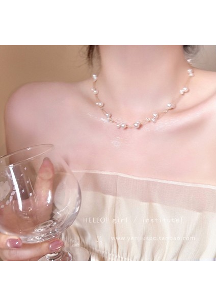 Çift Katmanlı Inci Yıldız Kolye Kadın (Yurt Dışından)