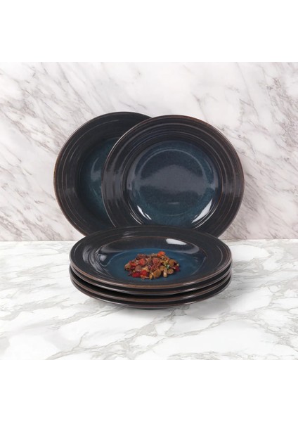 Valeron 6 Adet 22 cm Çukur Yemek Tabağı Reaktif Oasis 1131