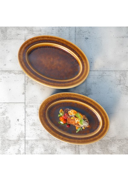 Valeron 2 Adet 29 cm Kayık Tabak Reaktif Saura 137