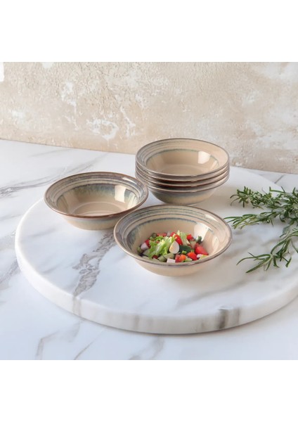 Valeron 6 Adet 15 cm Çorba Kasesi Reaktif Agate 969