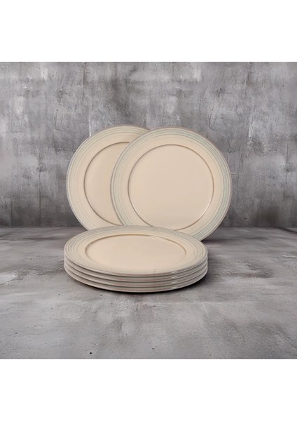 Valeron 6 Adet 20 cm Pasta Tabağı Reaktif Agate 969