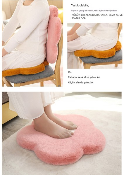 Çıkarılabilir ve Yıkanabilir Çiçek Tasarımlı Taklit Tavşan Kürkü Sonbahar-Kış Isıtıcı Hafızalı Köpük Yastık (Yurt Dışından) fiyatları