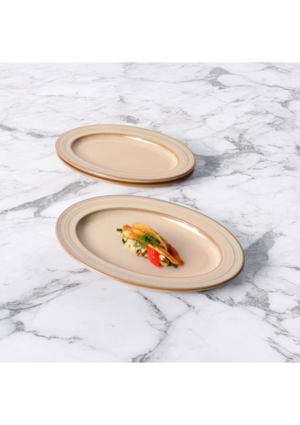 Valeron 2 Adet 21 cm Kayık Tabak Reaktif Agate Vr 969