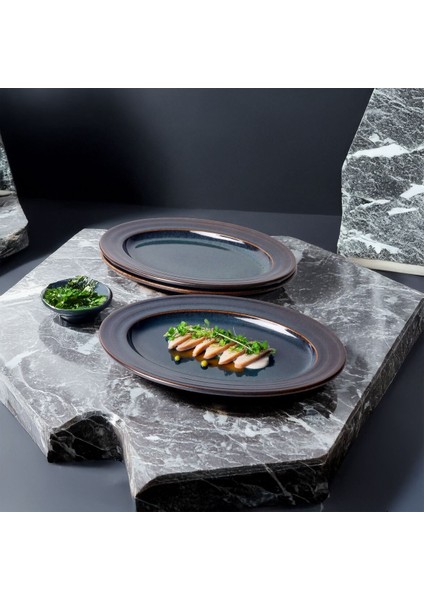 Valeron 2 Adet 24 cm Kayık Tabak Reaktif Oasis Vr 1131