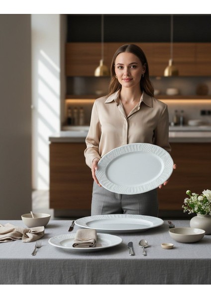 Sembol 2 Parça 35 cm Kayık Tabak