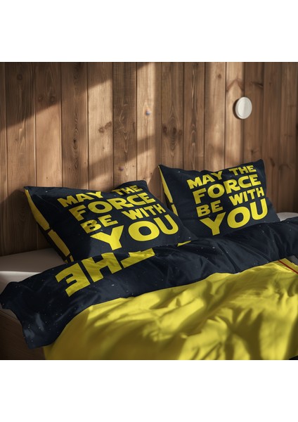 May The Force Be With You - Star Wars Çift Taraflı Nevresim Takımı - 200 cm x 220 cm fırsatları