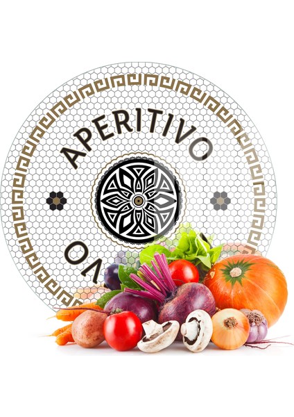 Cam Kesme Tahtası ve Sunumluk Amore Yuvarlak Aperitivo 30X30 cm