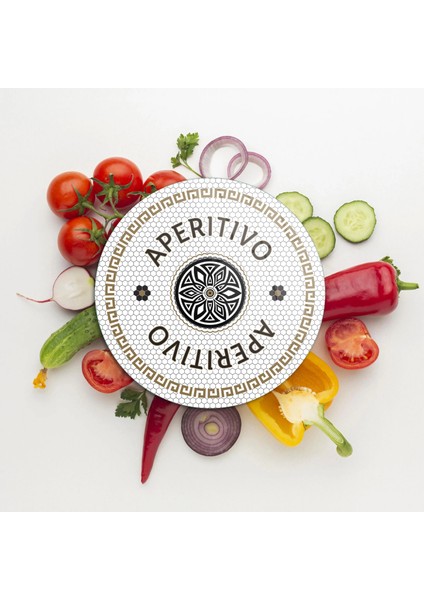 Cam Kesme Tahtası ve Sunumluk Amore Yuvarlak Aperitivo 30X30 cm modelleri