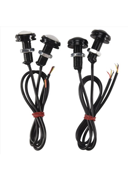 4 Adet Araba 12V 23MM Çift Renk Geçiş 4014 12 LED Drl Eagle Göz Gündüz Işığı (Yurt Dışından)