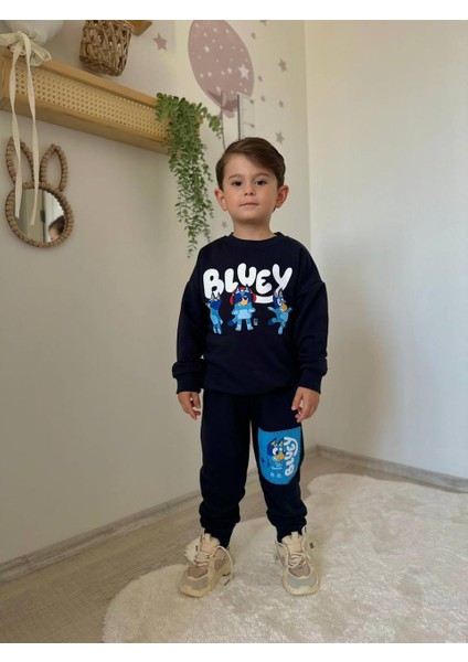 Erkek Çocuk Kışlık Alt Üst Takım Eşofman Takımı - 3 Iplik Şardonsuz Erkek Çocuk Takım