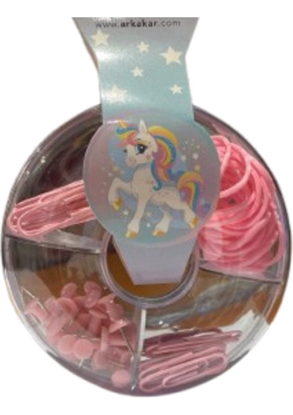 Ataş Seti Yuvarlak Kutu 4 Bölmeli Lastikli