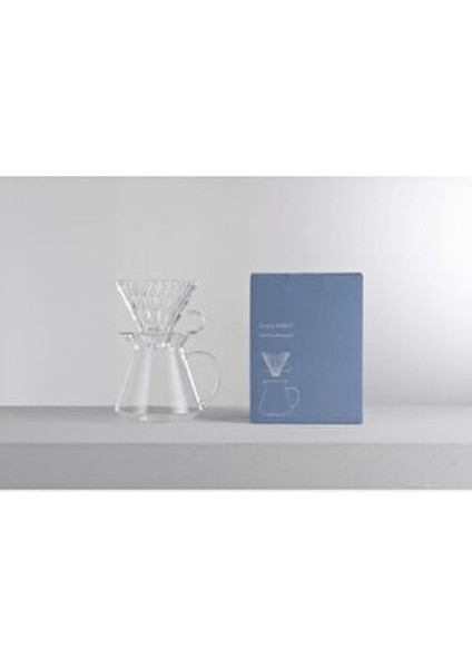 Simply V60 02 Kahve Demleme Kiti Cam Şeffaf Tasarım 100% Isıya Dayanıklı Beyaz modelleri