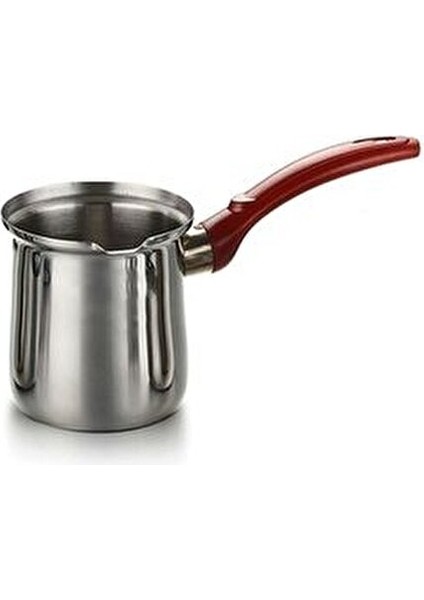 Paslanmaz Çelik Cezve 900 ml Isıya Dayanıklı İnce Kulp ile 9 Fincan Kapasiteli