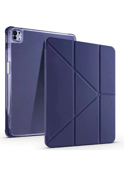 Ipad Pro 13 (2024) Kılıf Kalemlikli Mars Tablet Kılıfı - Lacivert