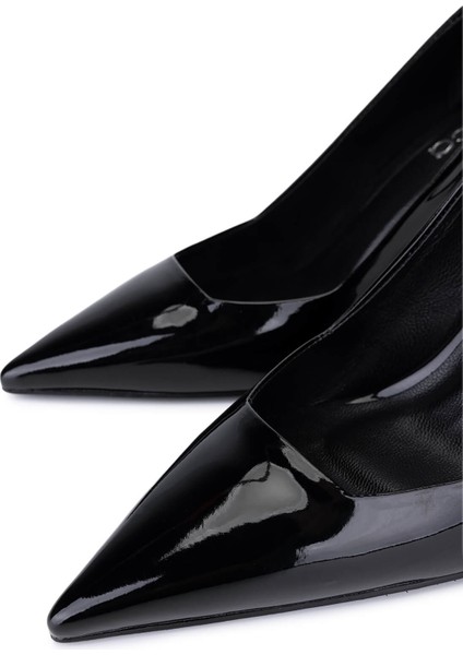 Kadın Siyah Rugan Topuklu Ayakkabı 1160 3400 Bn Ayk SK25-26 Sıyah Rgn modelleri