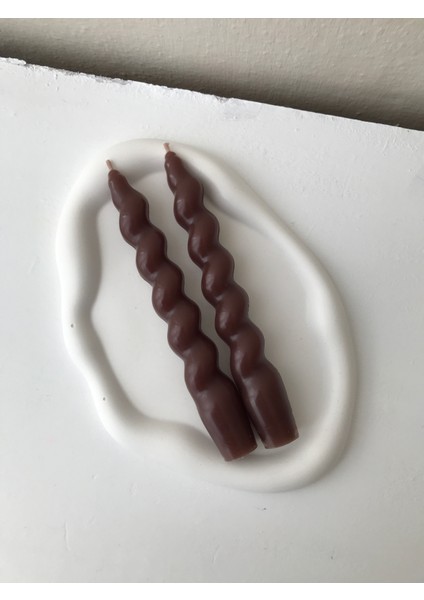 2'li Acı Kahve Burgu Şamdan Mumu modelleri