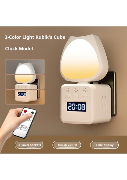 Sesli Gece Lambası Priz Yatak Odası Başucu Lambası (Yurt Dışından)