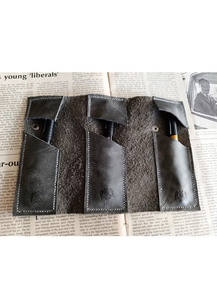 Crazy Gerçek Deri Tamamen El Emeği Özel Kalemleriniz Için Kalemlik Kalemkutu (8*18CM ) NLU62 fiyatları