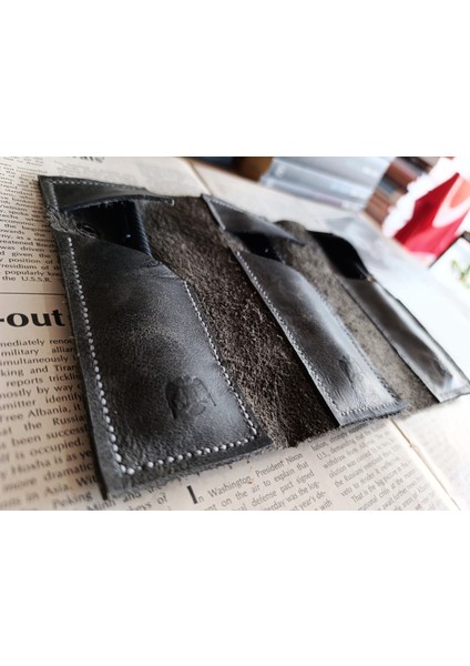 Crazy Gerçek Deri Tamamen El Emeği Özel Kalemleriniz Için Kalemlik Kalemkutu (8*18CM ) NLU62 modelleri