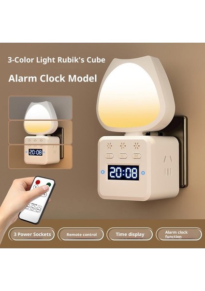 Sesli Gece Lambası Priz Yatak Odası Başucu Lambası (Yurt Dışından)