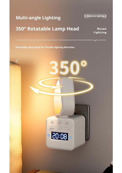 Sesli Gece Lambası Priz Yatak Odası Başucu Lambası (Yurt Dışından) modelleri